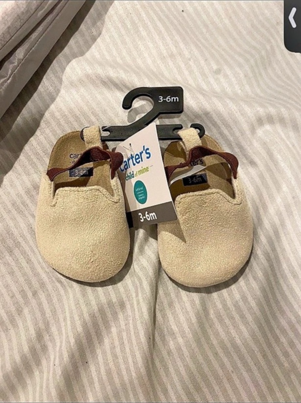 Carter's Baby Sandals Gold Baby 3-6M NWT